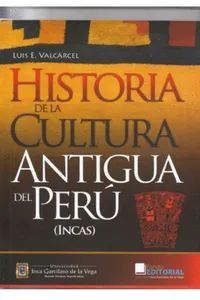 HISTORIA DE LA CULTURA ANTIGUA DEL PERÚ